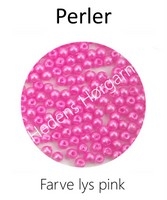 Perler 3 mm farve lys pink